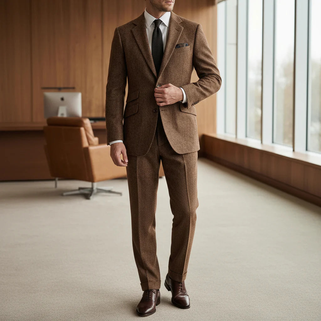 Dapsworth - Three-Piece Single-Breasted Formal Suit Set