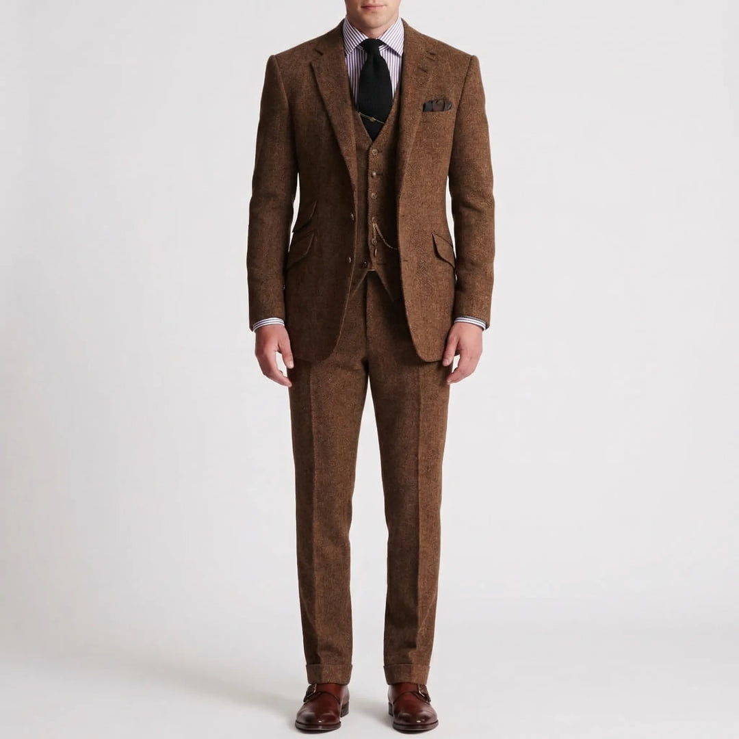 Dapsworth - Three-Piece Single-Breasted Formal Suit Set