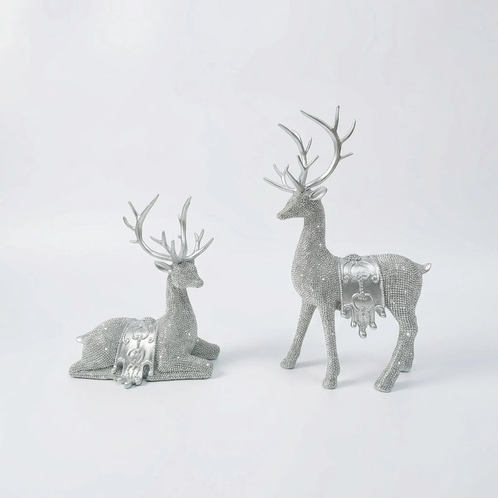 Deerova - Paired Reindeer Figurine Set