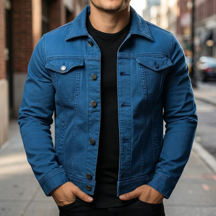 Denvaur - Classic Button-Up Men's Denim Jacket