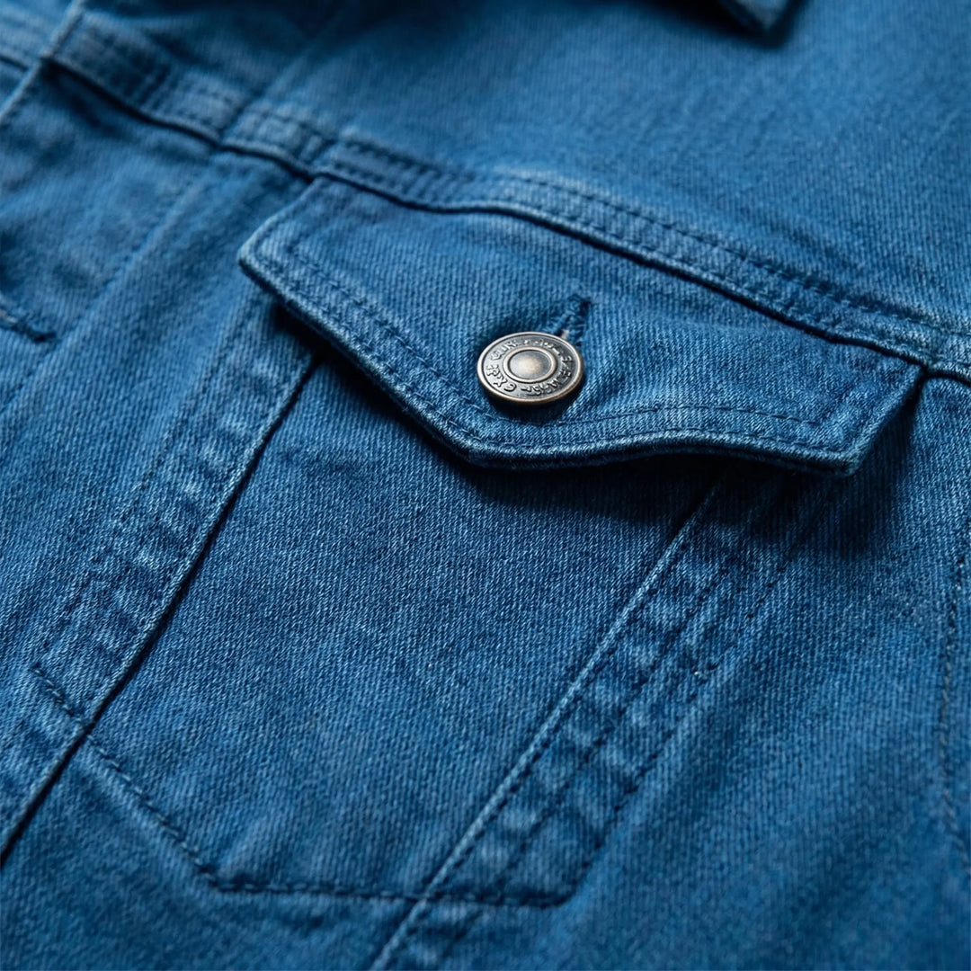 Denvaur - Classic Button-Up Men's Denim Jacket