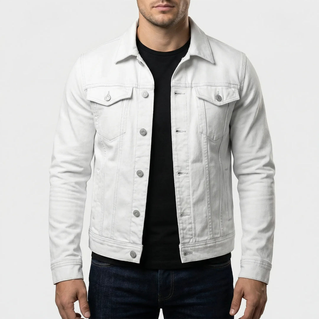 Denvaur - Classic Button-Up Men's Denim Jacket