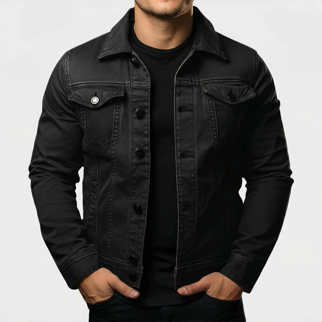 Denvaur - Classic Button-Up Men's Denim Jacket
