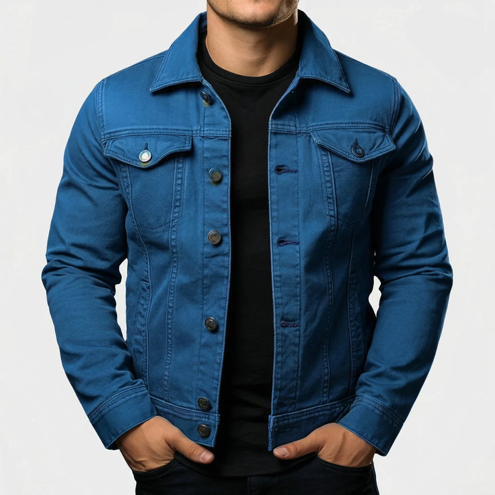 Denvaur - Classic Button-Up Men's Denim Jacket