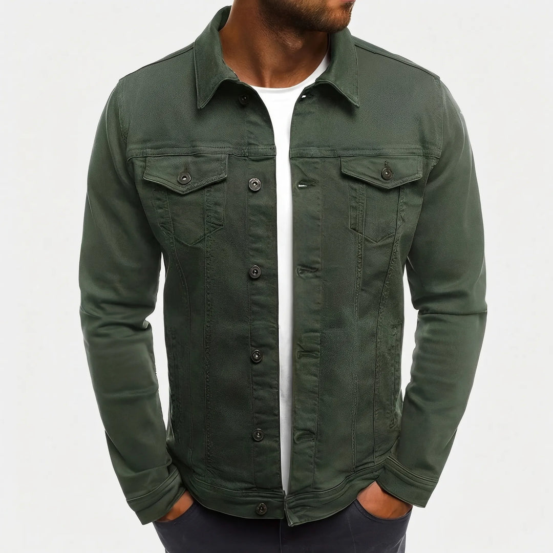 Denvorx - Classic Button-Up Denim Jacket For Men