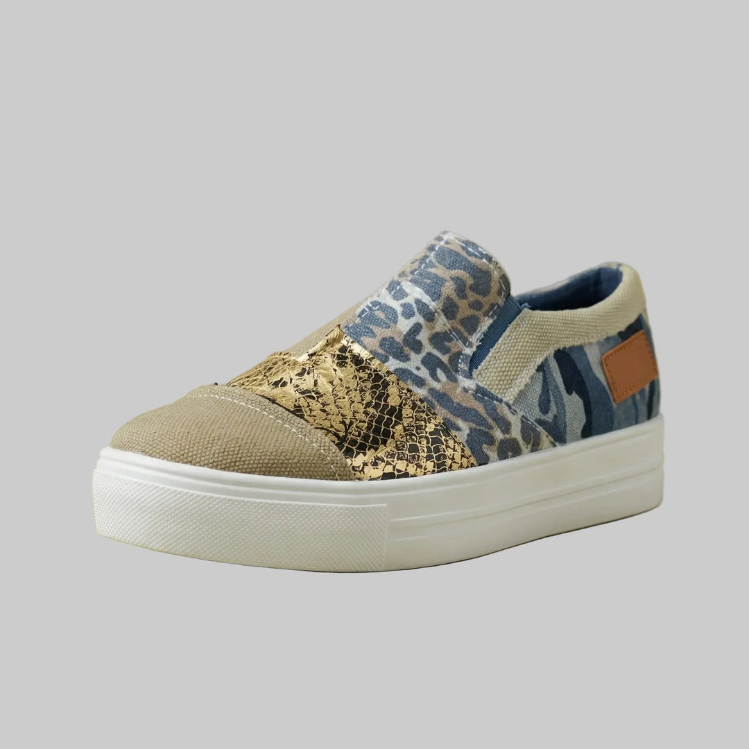 Denvra - Patchwork Denim Slip-On Loafer