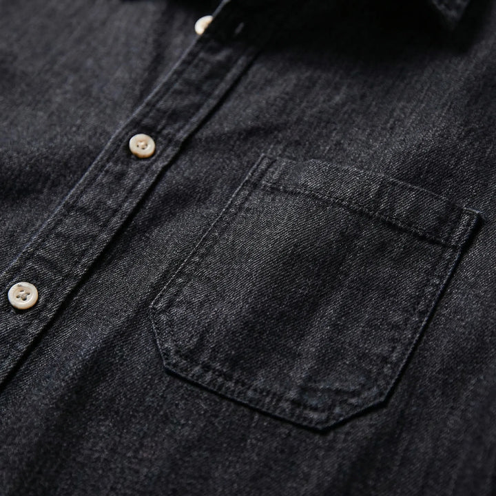 Denvrex - Long-Sleeve Button-Front Denim Shirt