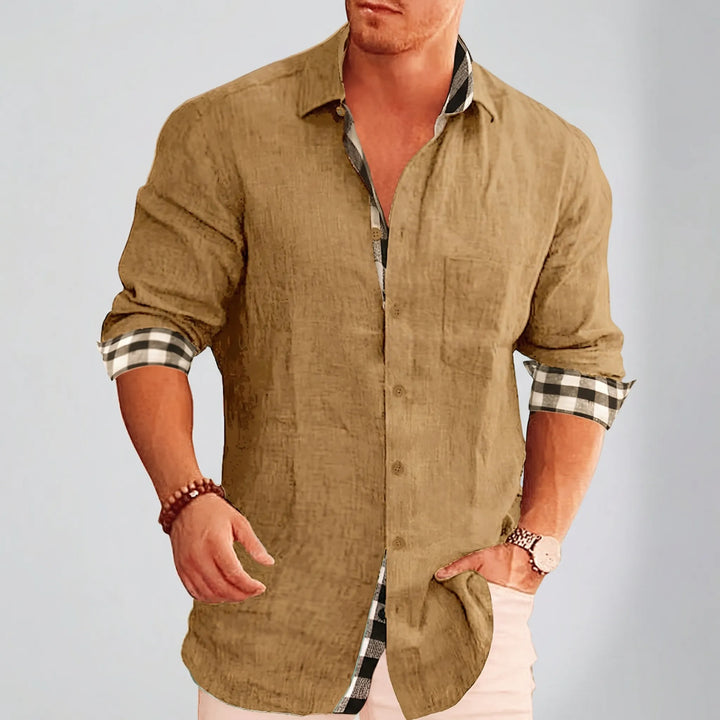 Dexholm - Long Sleeve Button-Front Casual Shirt