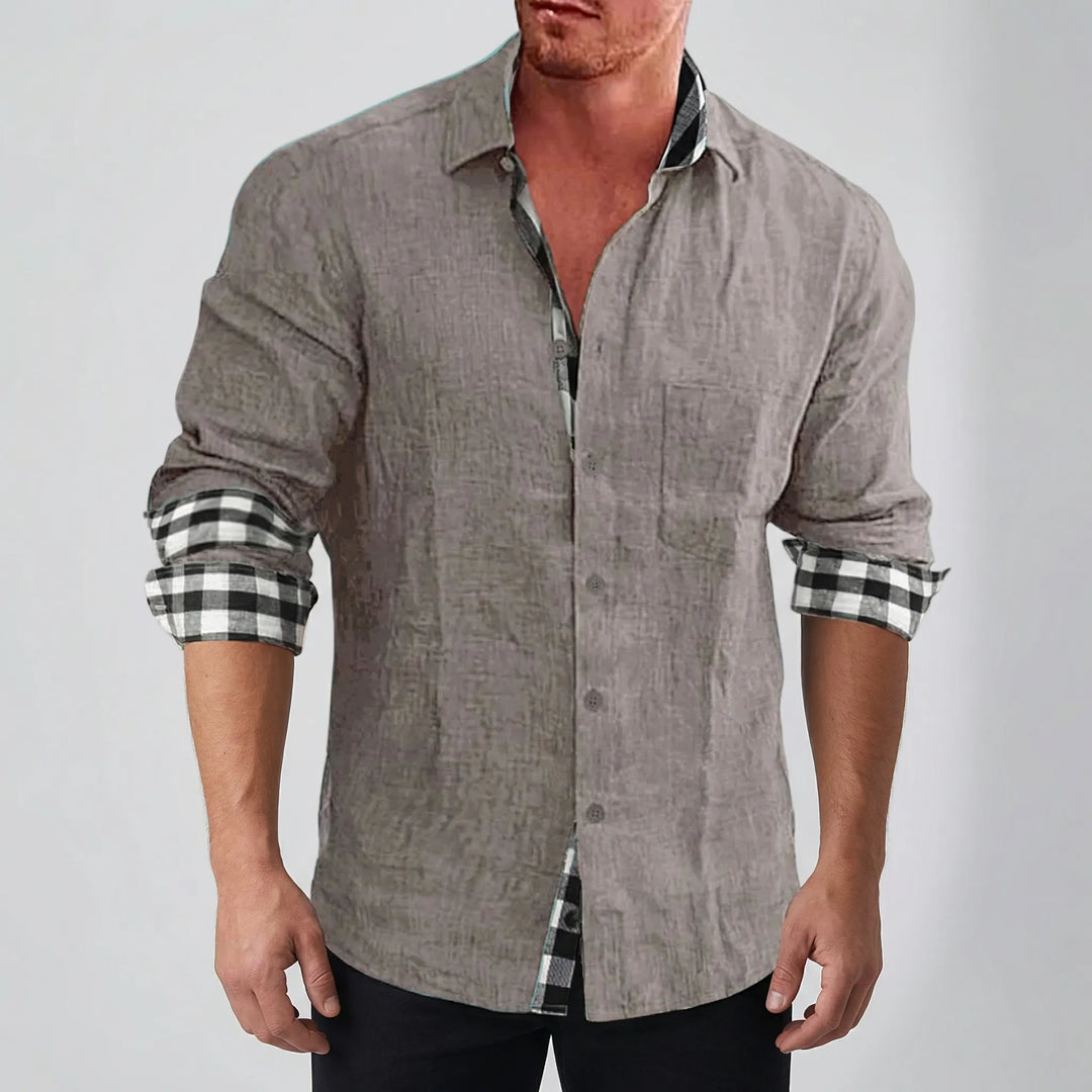 Dexholm - Long Sleeve Button-Front Casual Shirt