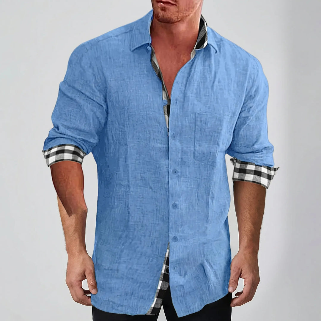 Dexholm - Long Sleeve Button-Front Casual Shirt