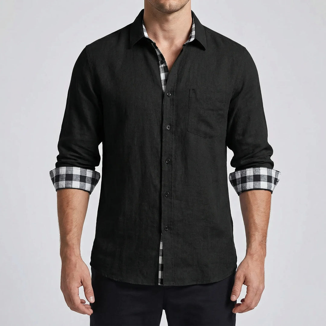 Dexholm - Long Sleeve Button-Front Casual Shirt