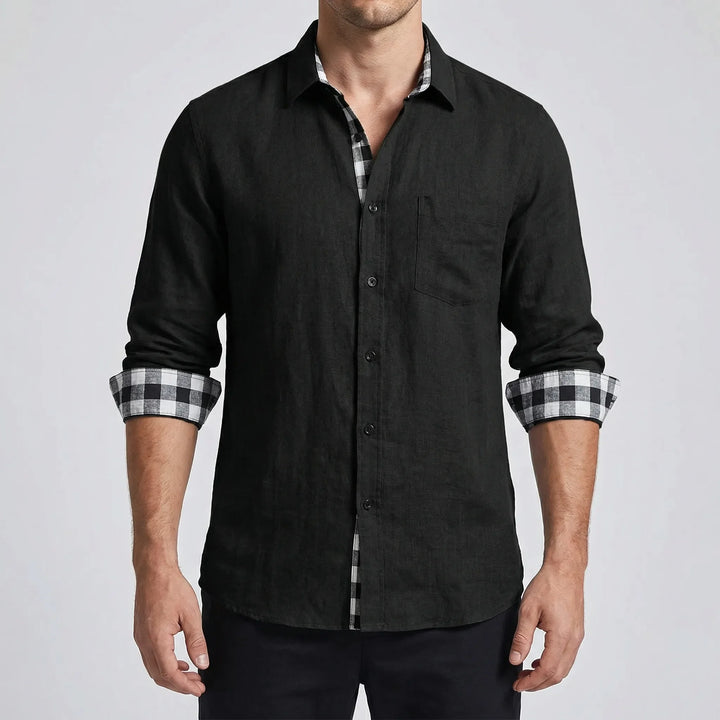 Dexholm - Long Sleeve Button-Front Casual Shirt