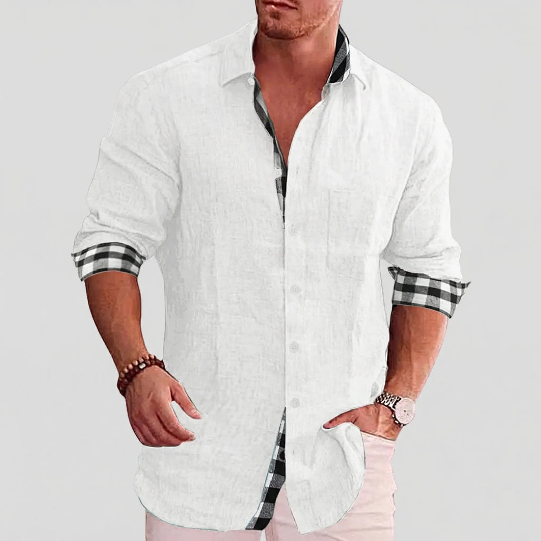 Dexholm - Long Sleeve Button-Front Casual Shirt