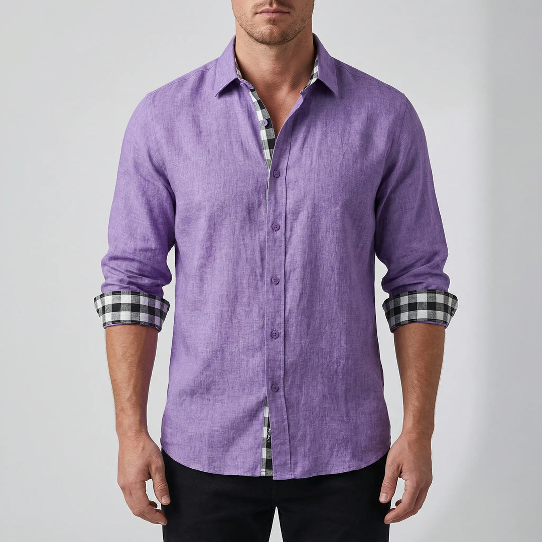 Dexholm - Long Sleeve Button-Front Casual Shirt