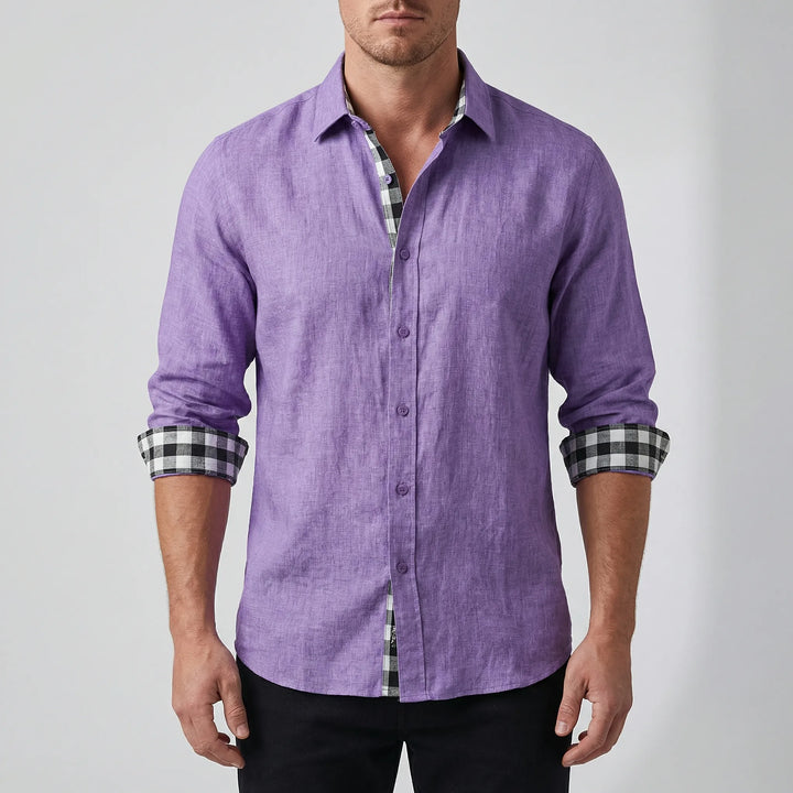 Dexholm - Long Sleeve Button-Front Casual Shirt