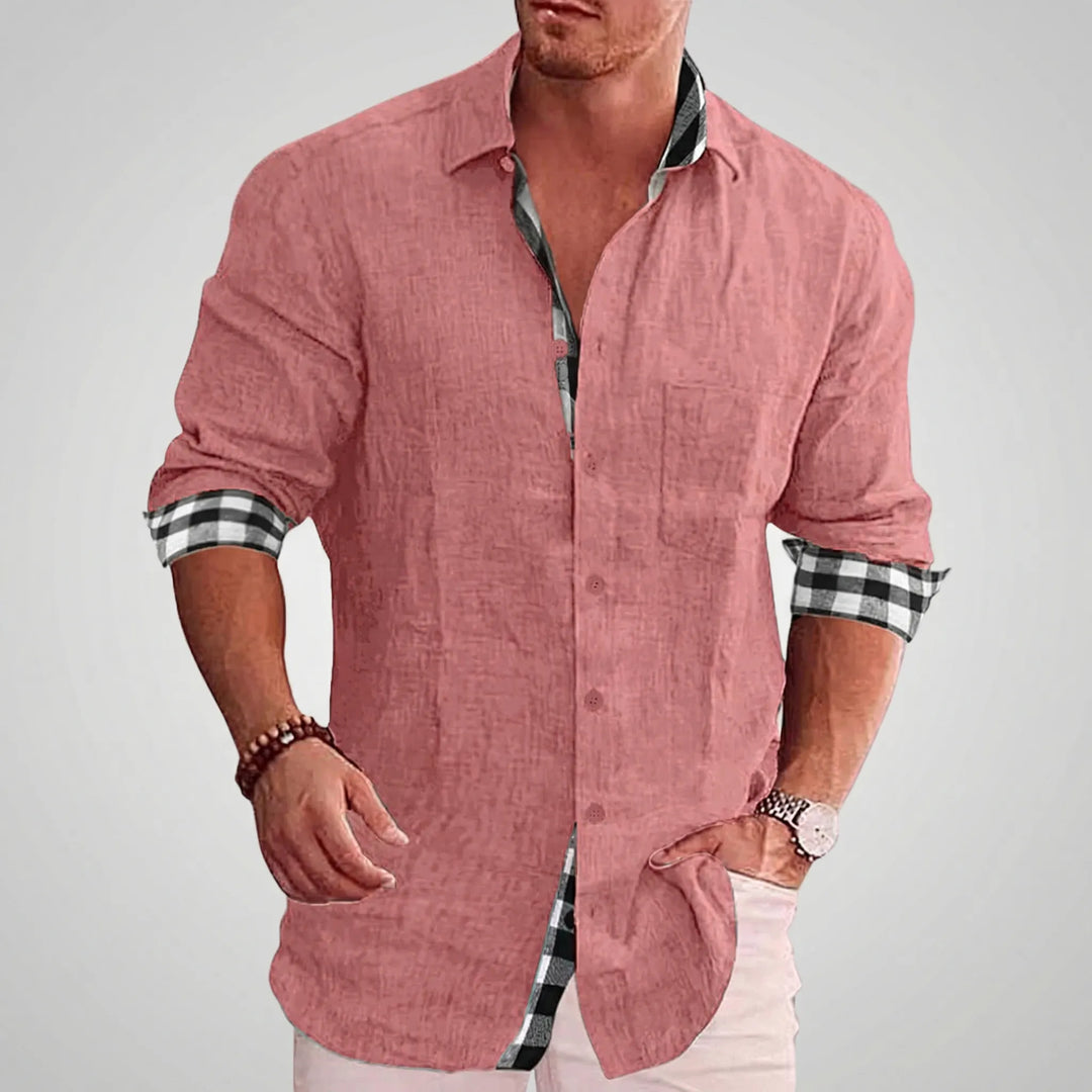Dexholm - Long Sleeve Button-Front Casual Shirt