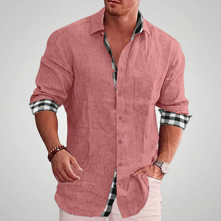 Dexholm - Long Sleeve Button-Front Casual Shirt