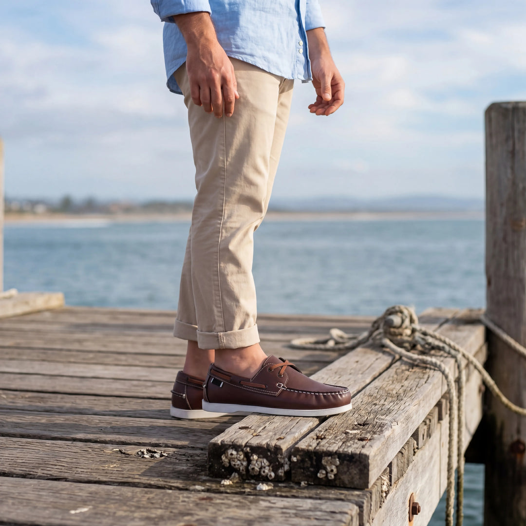 Dockven - Classic Lace-Up Leather Boat Shoe