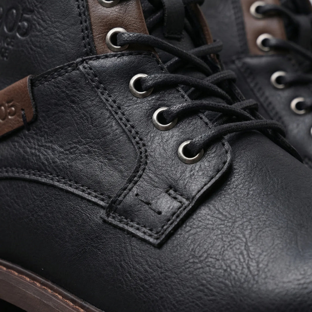Draksor - Lace-Up Ankle Boot With Side Zipper