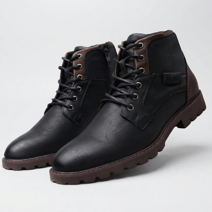 Draksor - Lace-Up Ankle Boot With Side Zipper