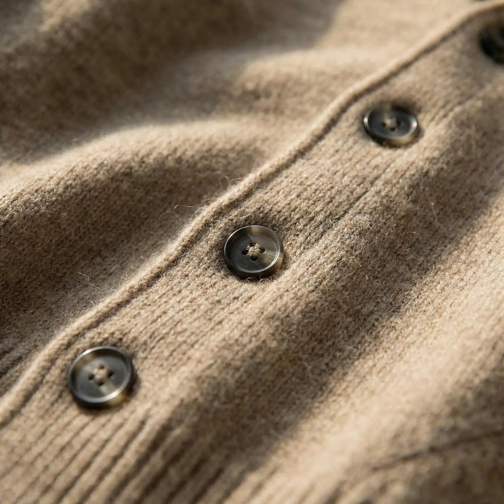 Drapella - Relaxed Wrap-Style Button Cardigan