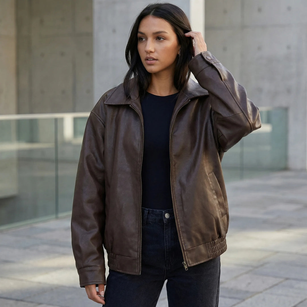 Drapora - Oversized Open-Front Women's Jacket