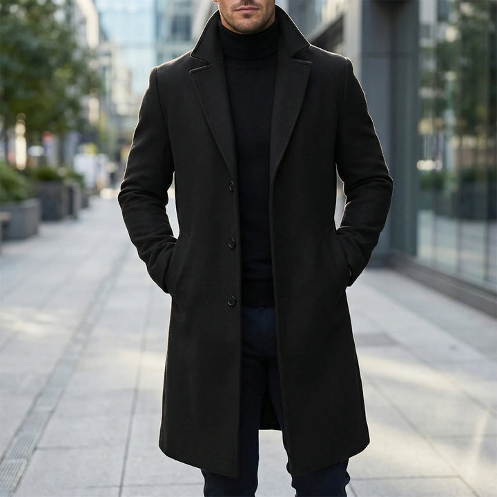 Dravecco - Longline Notch Lapel Overcoat