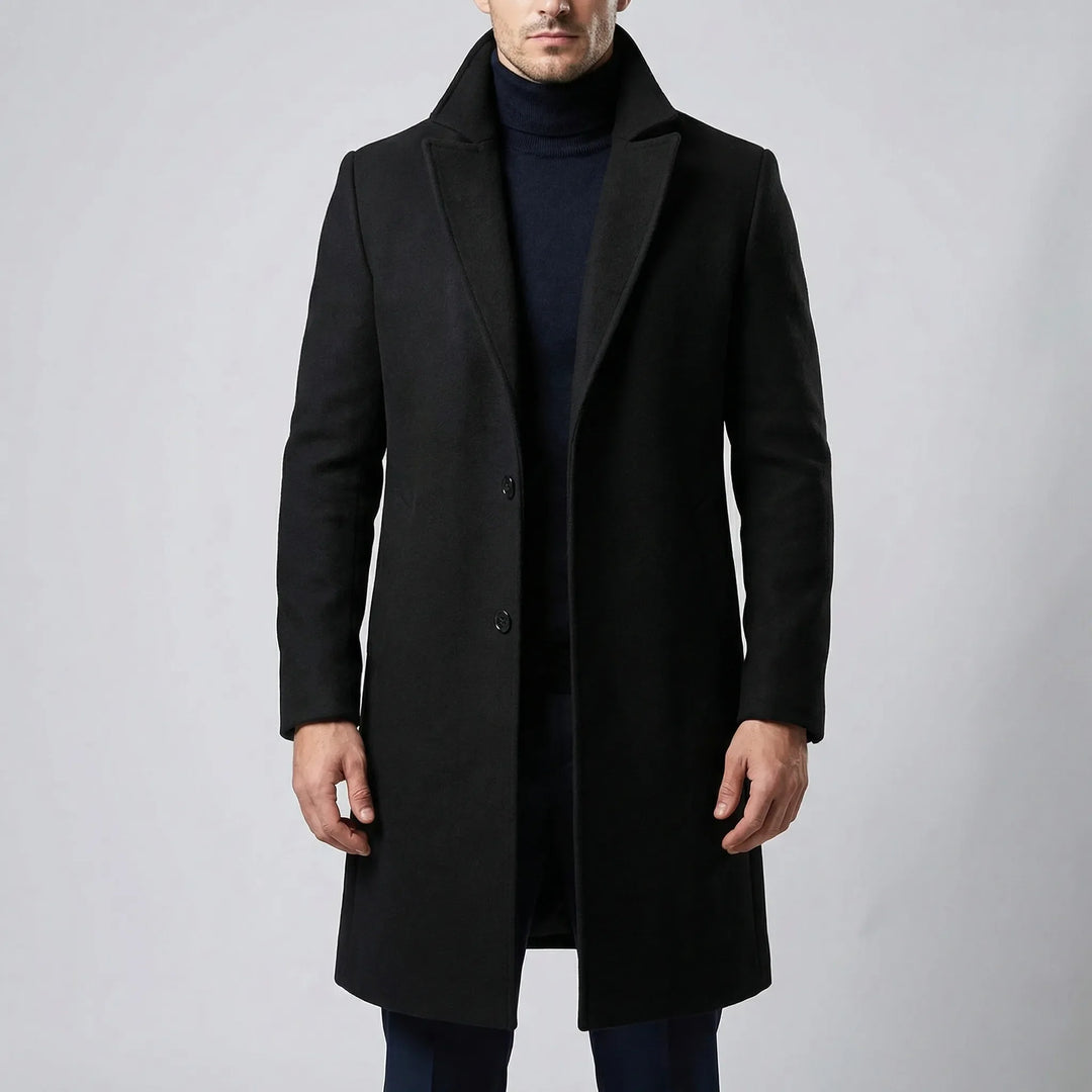 Dravecco - Longline Notch Lapel Overcoat