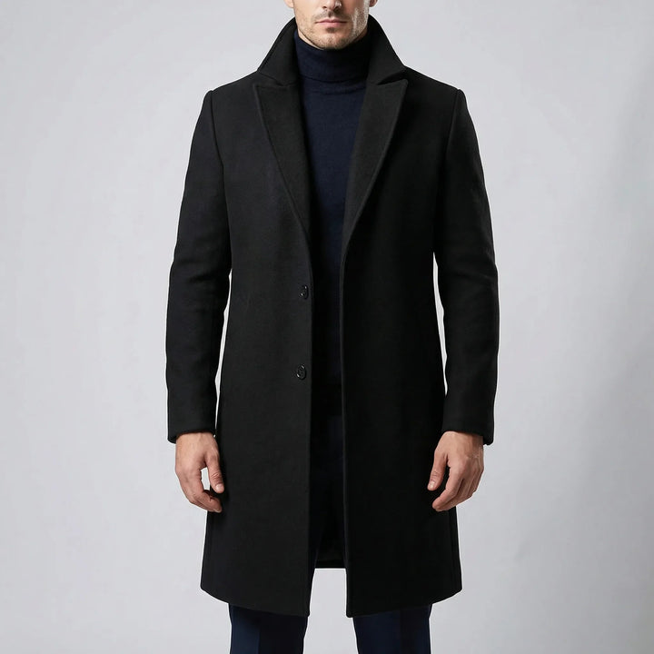 Dravecco - Longline Notch Lapel Overcoat