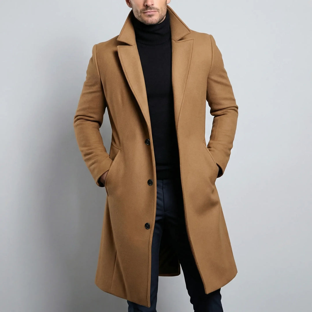 Dravecco - Longline Notch Lapel Overcoat