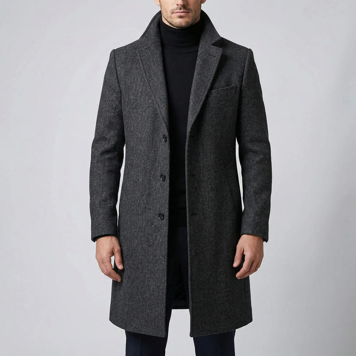 Dravecco - Longline Notch Lapel Overcoat