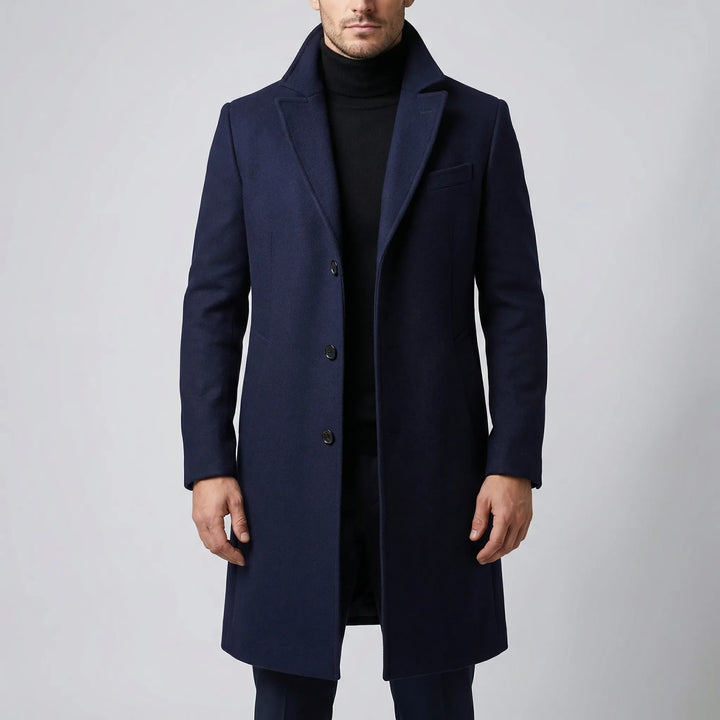 Dravecco - Longline Notch Lapel Overcoat