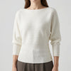 Av-axlarna Batwing Stickad Pullover