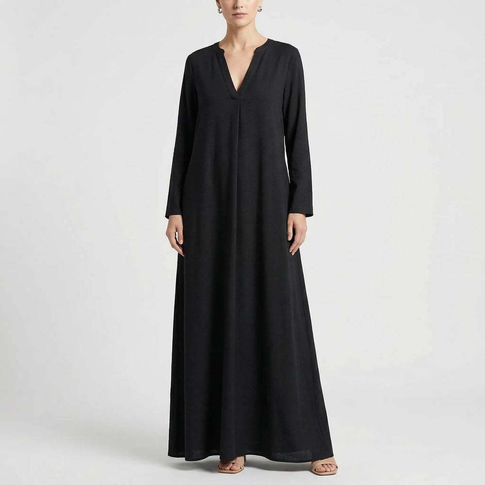 Dravilex - Floor-Length V-Neck Maxi Dress