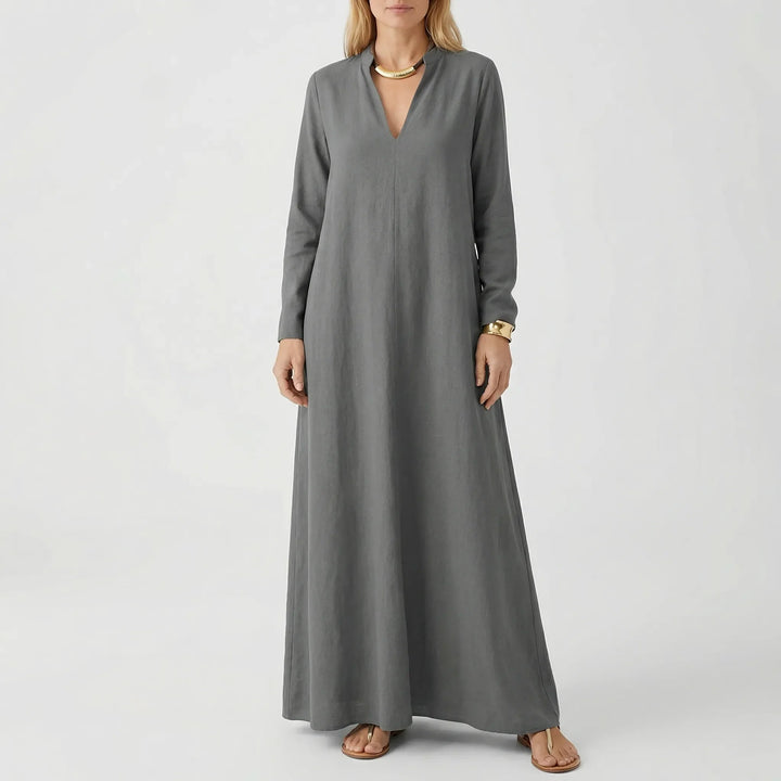 Dravilex - Floor-Length V-Neck Maxi Dress