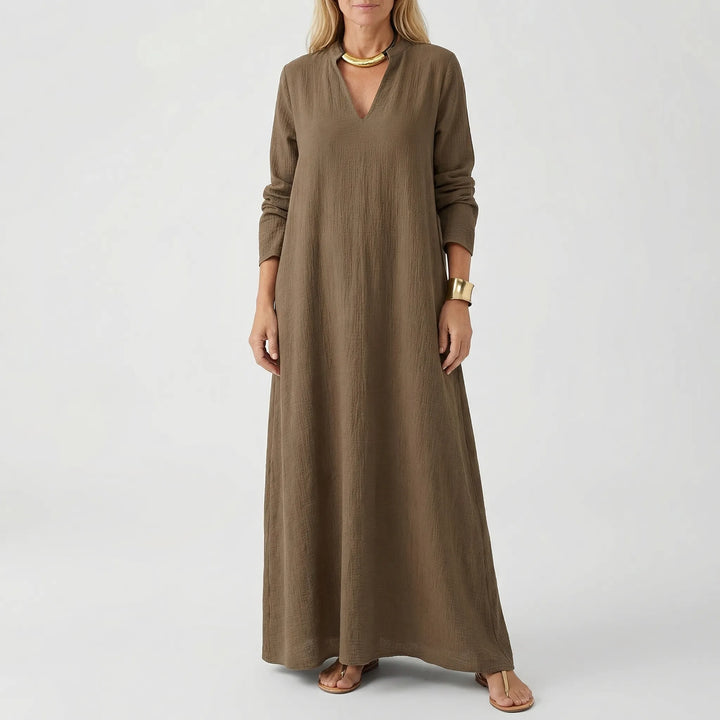 Dravilex - Floor-Length V-Neck Maxi Dress