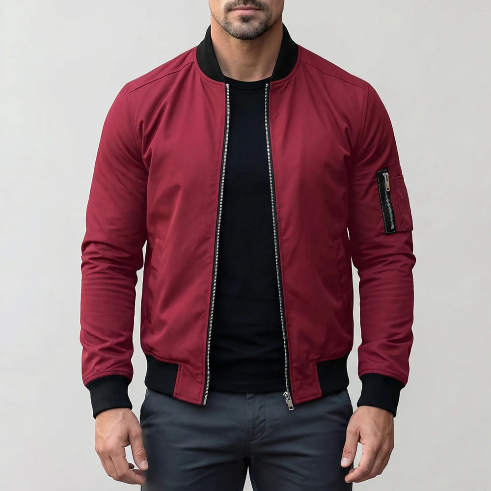 Draxon - Classic Zip-Up Bomber Jacket For Men