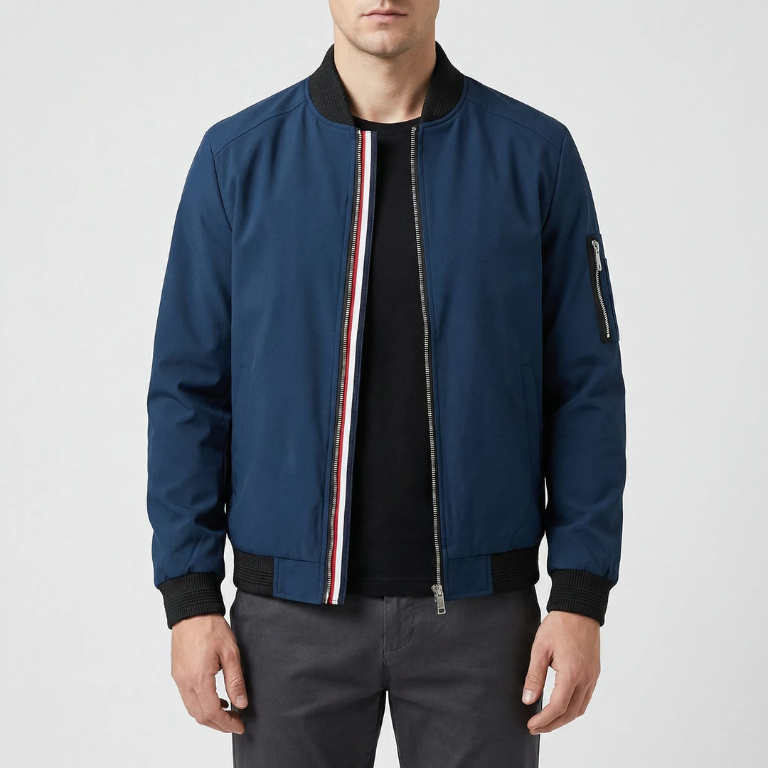 Draxon - Classic Zip-Up Bomber Jacket For Men