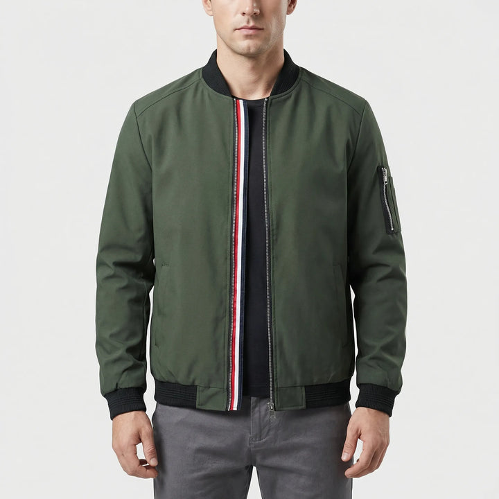 Draxon - Classic Zip-Up Bomber Jacket For Men