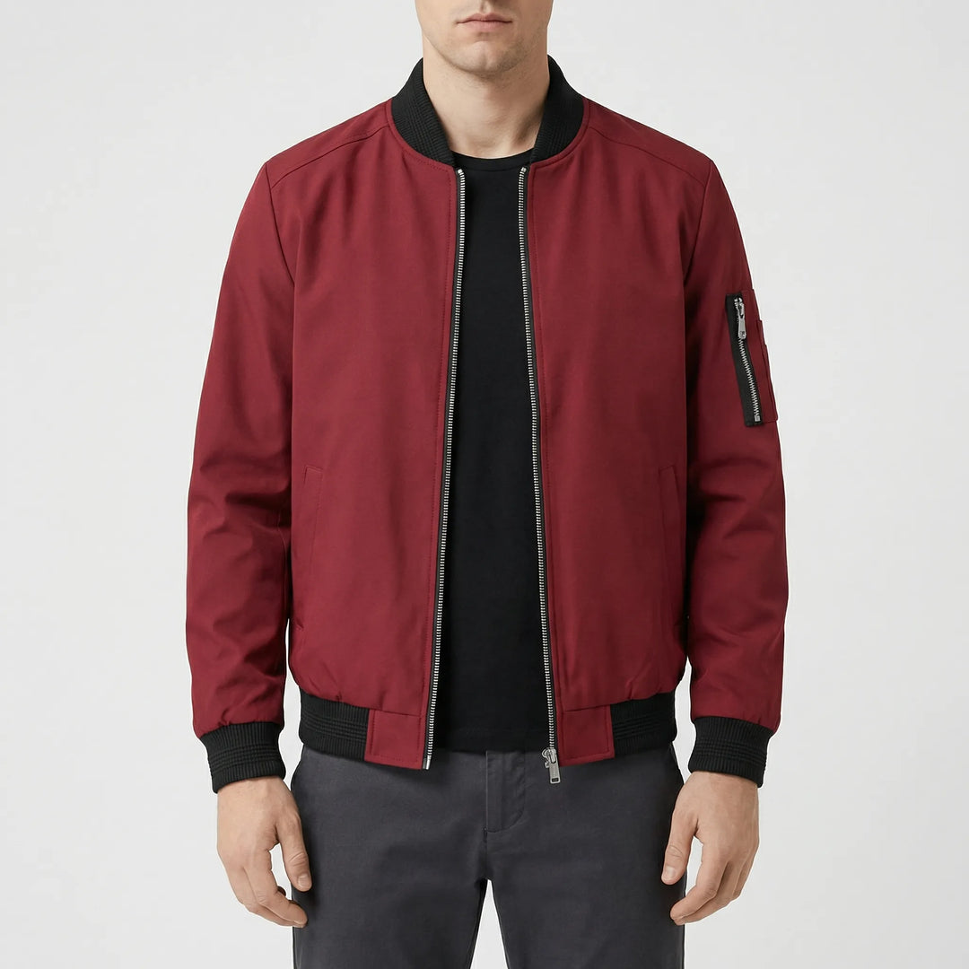 Draxon - Classic Zip-Up Bomber Jacket For Men