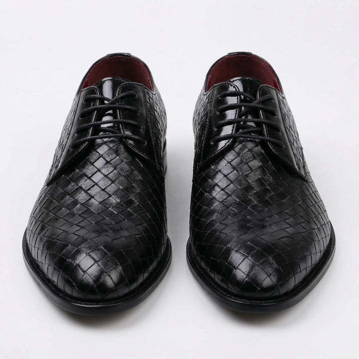 Dressivo - Textured Leather Lace-Up Dress Shoe