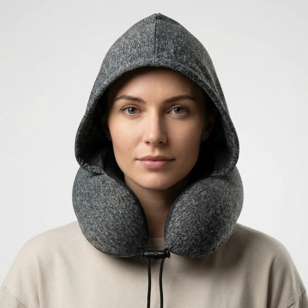 Driftly - Hooded Memory Foam Neck Pillow