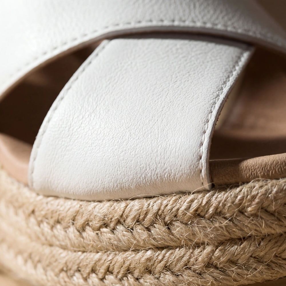 Driftura - Open-Toe Crossover Wedge Sandal