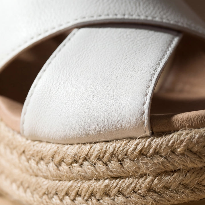 Driftura - Open-Toe Crossover Wedge Sandal