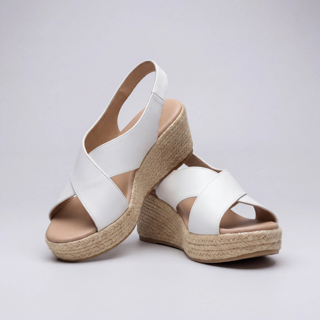 Driftura - Open-Toe Crossover Wedge Sandal