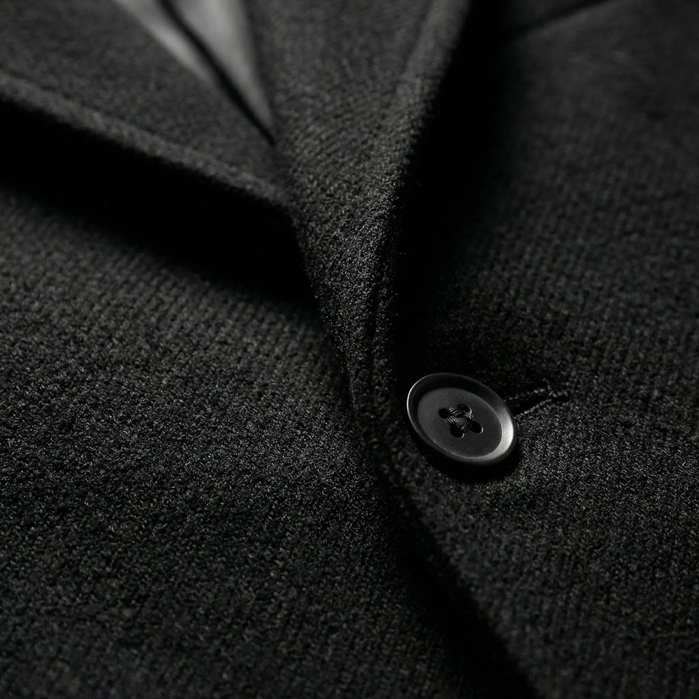 Drossfeld - Single-Breasted Long Overcoat For Men