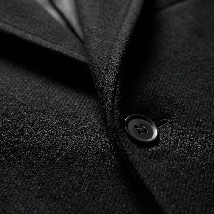 Drossfeld - Single-Breasted Long Overcoat For Men