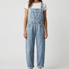 Avslappnad Passform Denim Bib Overaller för Kvinnor