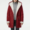 Hooded Toggle-Front Kvinnors Kappa