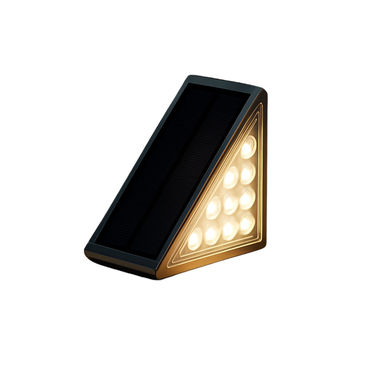 Lumières LED Solaires pour Escaliers Extérieurs Sans Fil pour Terrasse, Clôture et Allée
